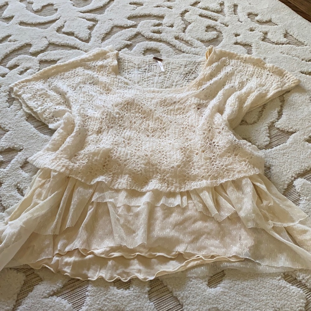 Free People lacy tunic sweater